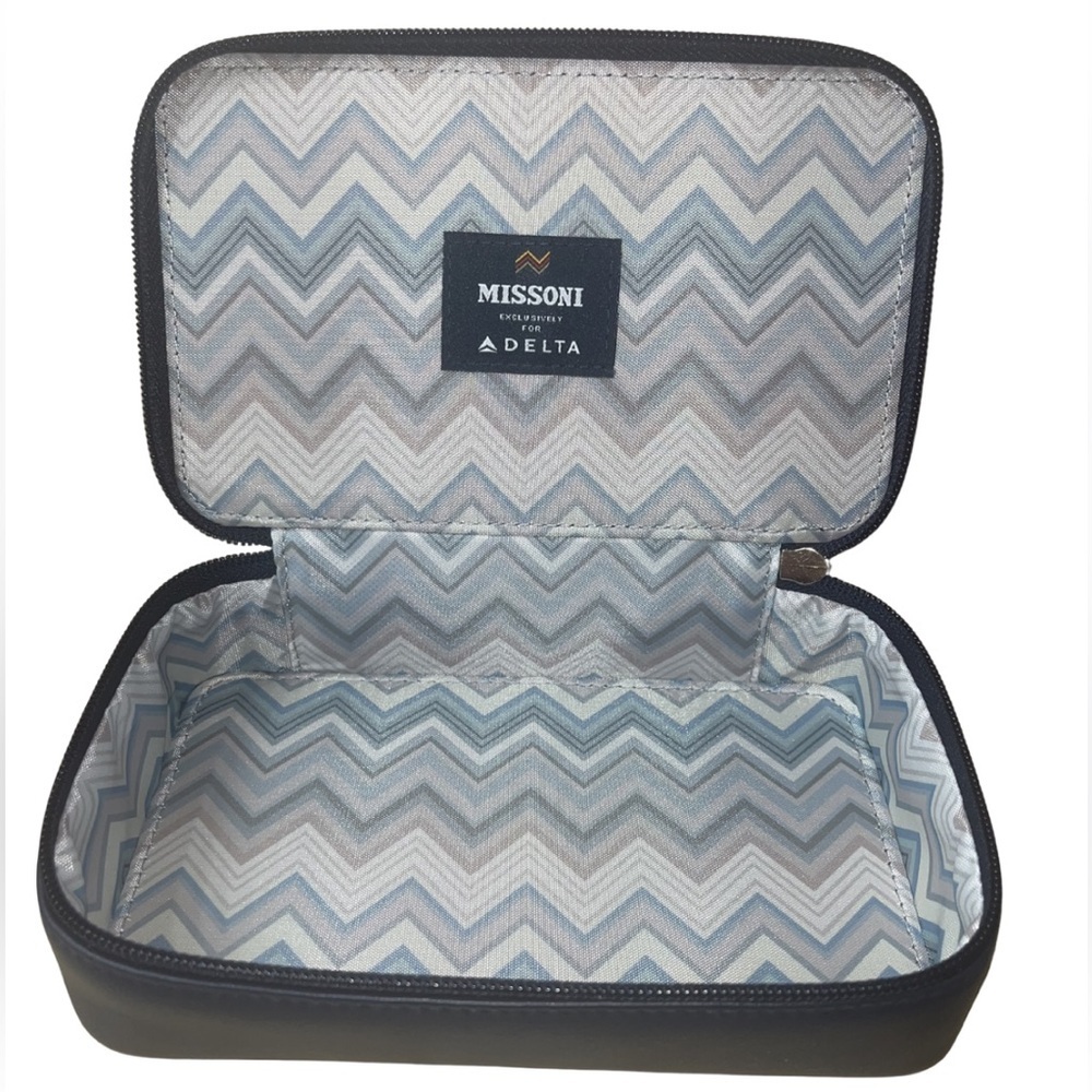 Missoni x Delta One Exclusive Navy Chevron Amenity Pouch